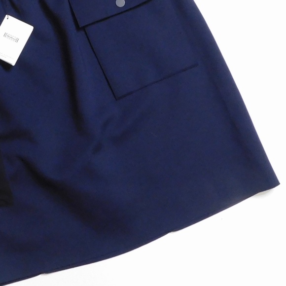 NWT!! WOLFORD Blair Skirt Sporty Navy Blue Black Pockets Elastic Waist Medium - Picture 5 of 16
